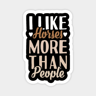 I Like Horses Magnet