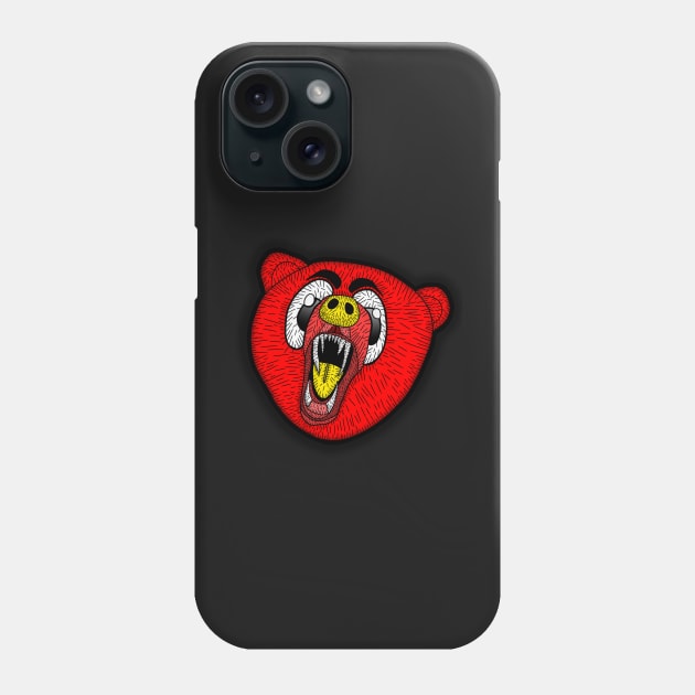 Comic Bear (Red and Yellow) Phone Case by ggheat6