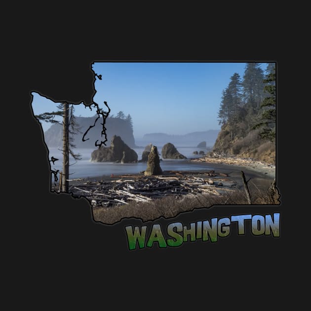 Washington State Outline (Pacific Coast) by gorff