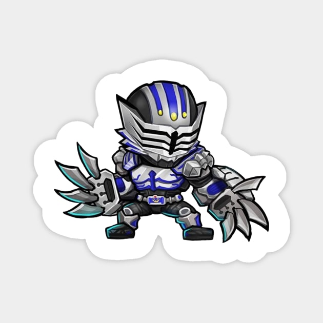 Kamen Rider Tiger Magnet by mprokolo corgi