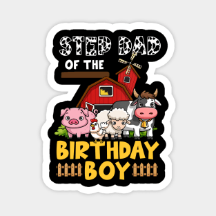 Cow Step Dad Birthday Family Matching Mothers Day Boy Girls Farm Magnet