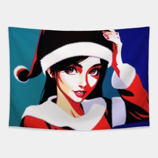 Santa Girl Tapestry