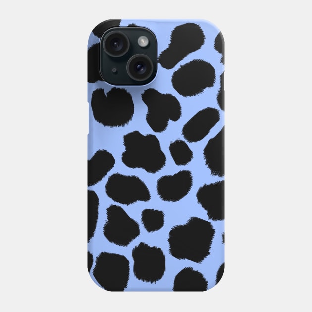 Blue Cow Hide Print Phone Case by OneThreeSix