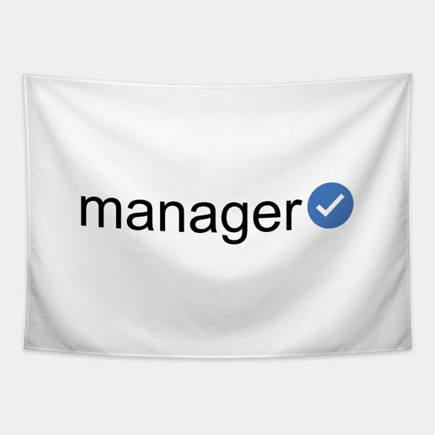 Verified Manager (Black Text) Tapestry by inotyler