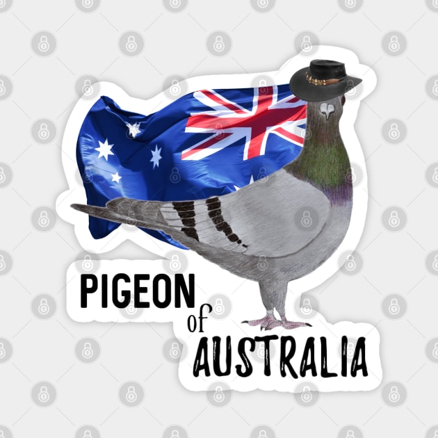 Pigeon of Australia Magnet by KC Morcom aka KCM Gems n Bling aka KCM Inspirations