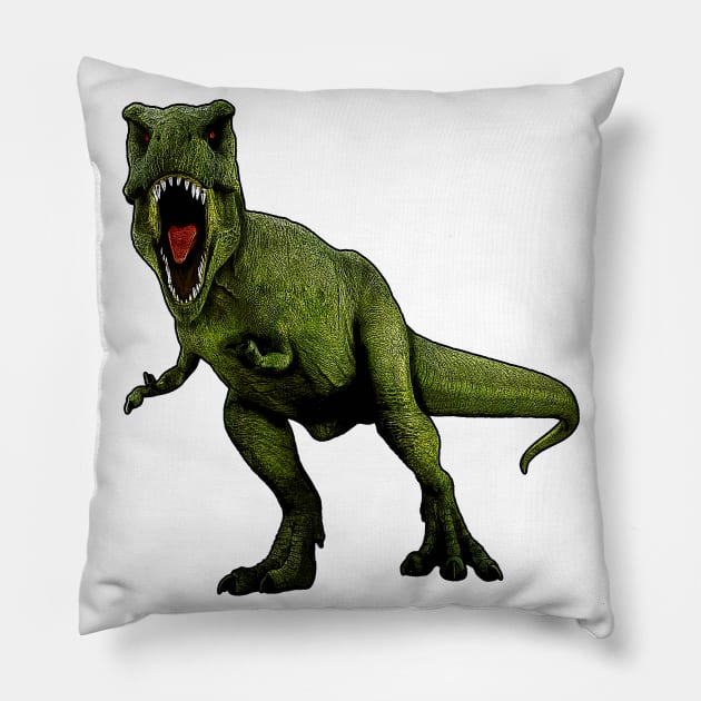 Dinosaurus T-Rex Pillow by valentinahramov