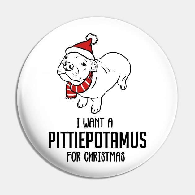 Funny Christmas Pitbull, Pittiepotamus for Christmas Pin by sockdogs