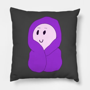 Guy in a Purple Blanket Pillow