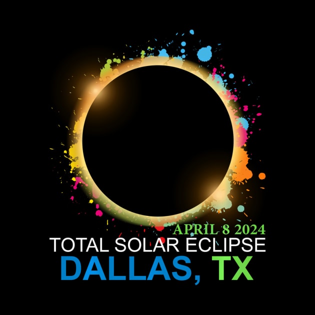 Total Solar Eclipse 2024 Dallas Texas Colorful Totality by klei-nhanss