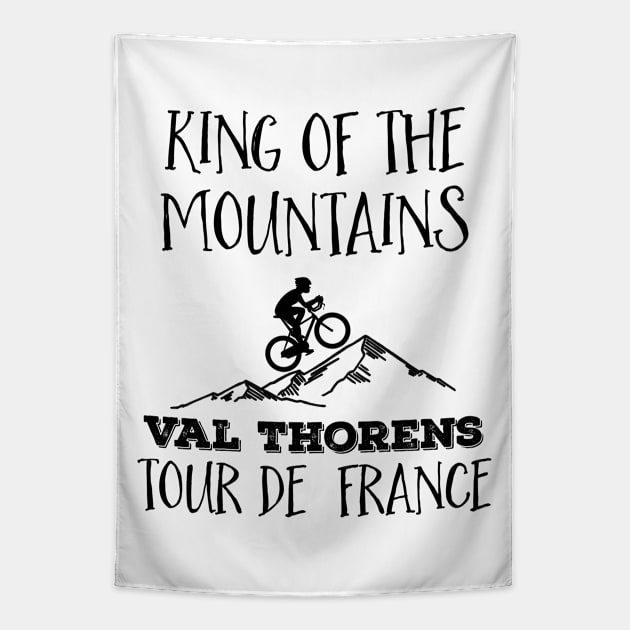 Val Thorens King of the mountains Tour de France For The Cycling Fans Tapestry by Naumovski