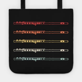Retro Vintage Marching Band Flutes Tote