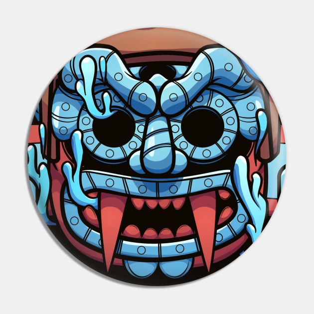 Aztec Warrior God Pin by E