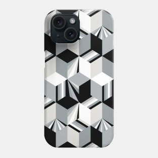 Retro Black and White Cubes Phone Case