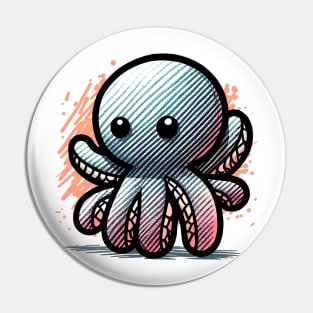 Doodle Stuffed Toy Octopus Pin