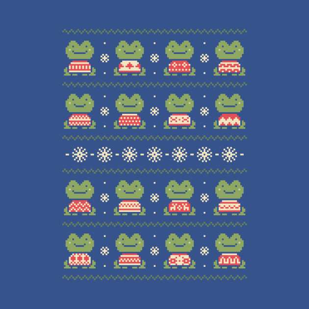 Disover Frogs In Sweaters (Dark) - Frogs - T-Shirt