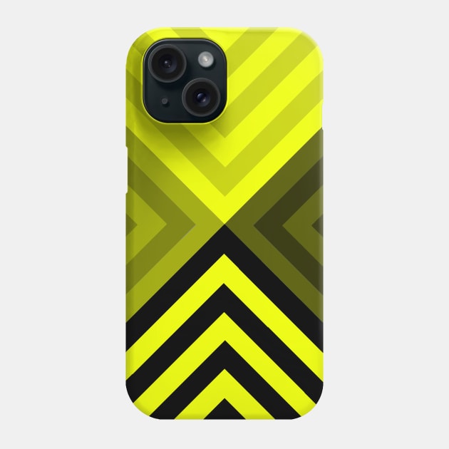 Black Yellow Triangular Phone Case by XTUnknown