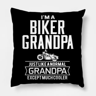 i'am just a biker grandpa white Pillow