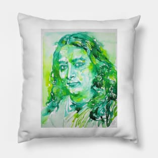 PARAMAHANSA YOGANANDA - watercolor portrait .4 Pillow