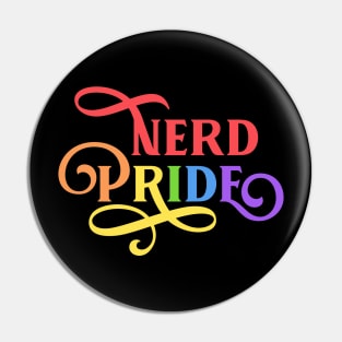 Rainbow Nerd Pride TRPG Tabletop RPG Gaming Addict Pin
