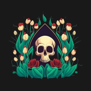 Skull with flowers T-Shirt