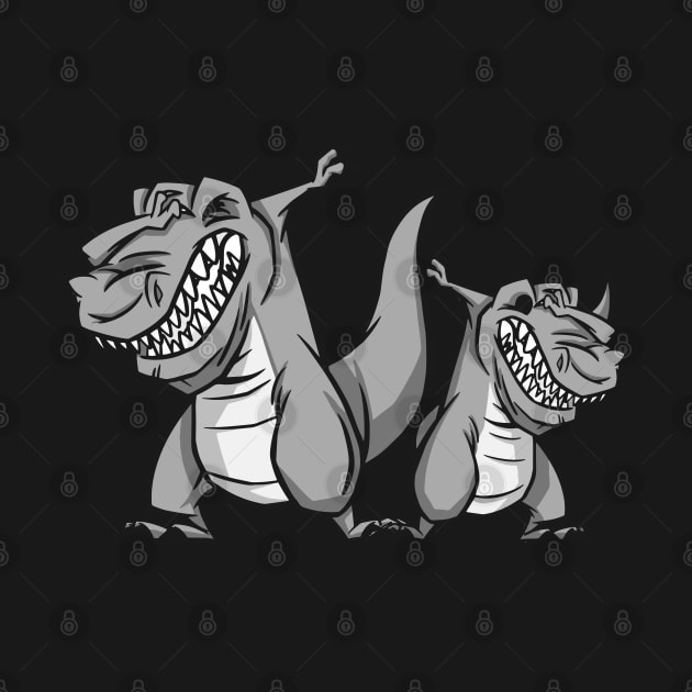 Dabbing T-Rex Matching Dinosaur - Family Dab by PinkyTree