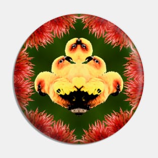 Parrot Family Flowers / Swiss Artwork Photography Pin