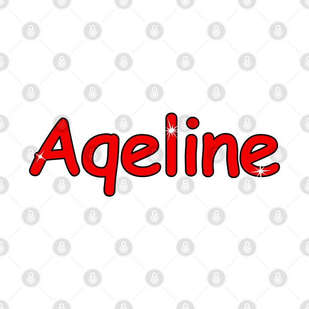 Aqeline name. Personalized gift for birthday your friend. by grafinya