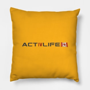 Assured Outfit by Activlife Wear Canada Canadian Flag Tagline Logo Sports Branding Pillow