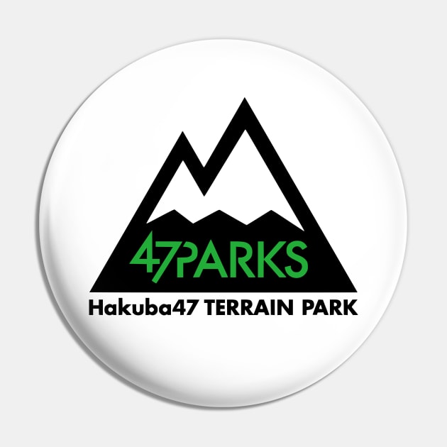 Hakuba47, 47 Park, Hakuba Valley, Japan Japow Ski Resort - Snowboard Decal Pin by susugroo