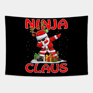 Ninja Santa Claus Reindeer Christmas Matching Costume Tapestry