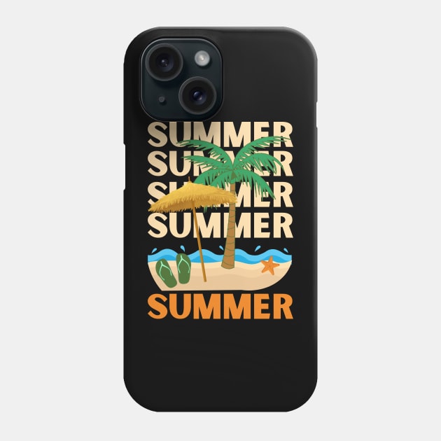 Hello summer Beach summertime Adventure travel lover palm tree sun Phone Case by BoogieCreates