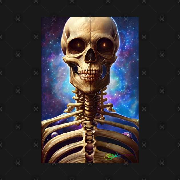 Groovy Cosmic Skeleton Vibes 14 by Benito Del Ray