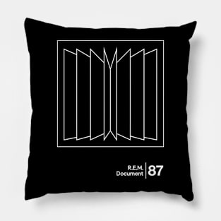 REM Document / Minimalist Graphic Design Fan Artwork Pillow