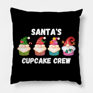 Santa's Cupcake Crew, Chirstmas baking fun Pillow