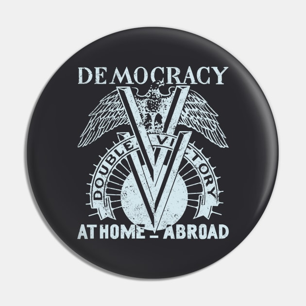 Democracy Double V - light Pin by ThirteenthFloor