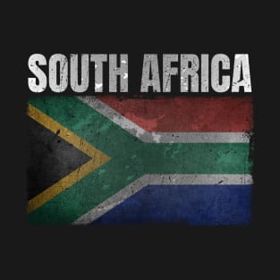 Distressed Africa Flag Graphic Gifts for Men Women South African T-Shirt