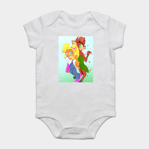 Coco And Elora Crash Bandicoot Baby Kurzarmbody Teepublic De teepublic