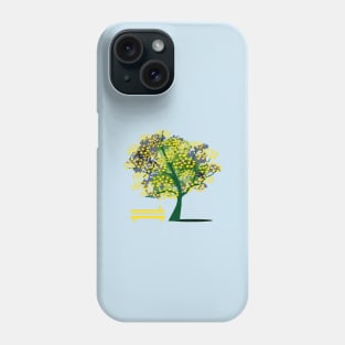 Spring Flowering Tree Park Bench Bird Phone Case