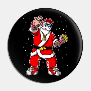 Hipster Santa Claus Pin