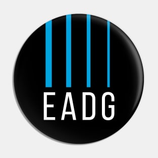 Bass Player Gift - EADG 4 String - Cyan Pin