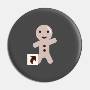 Mini Cute Gingerbread Man Shortcut Pin