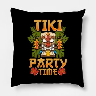 Adorable & Cute Tiki Party Time Island Luau Pillow