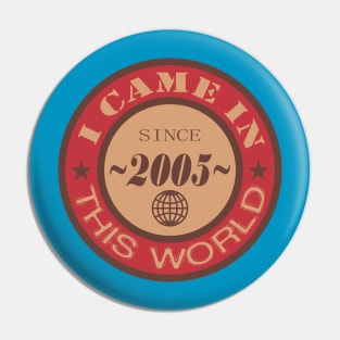 year of birth2005 Pin