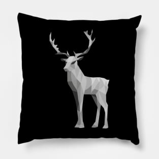 Grey Geometric Stag Pillow