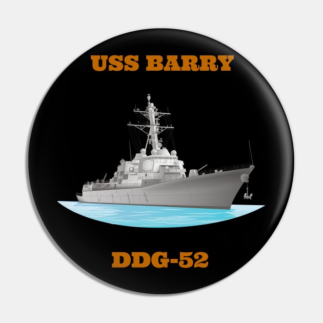 Barry DDG-52 Destroyer Ship Pin by woormle