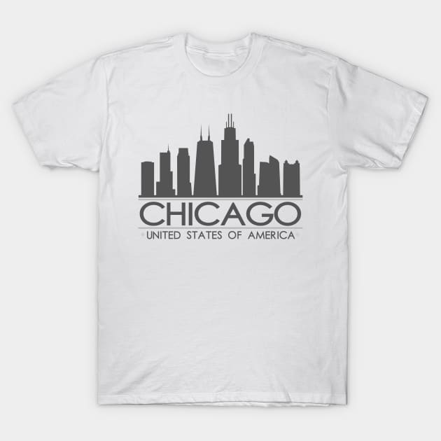 Chicago Skyline Design Unisex T-Shirt