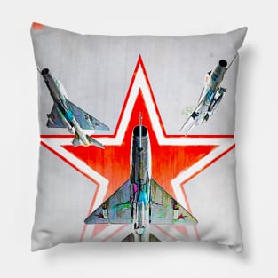 MIG 21 Fighter Jet Pillow