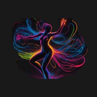 neon figure dances T-Shirt