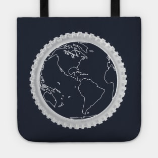 Hole-In-Tire World (white) Tote