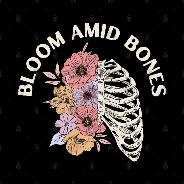 Bloom Amid Bones, skeleton chest, flowers by Project Charlie